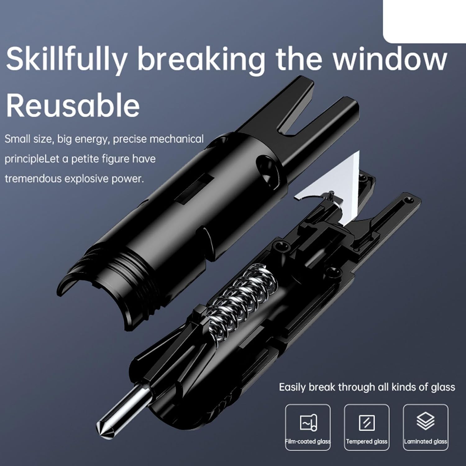 Thumbnail 1 de Clyfanesy 2-piece Car Emergency Hammer with Cutter