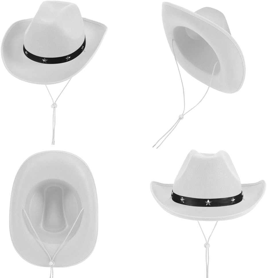 Detalle de Aomig Cowboy Western hatt för vuxna med solglasögon och bandana