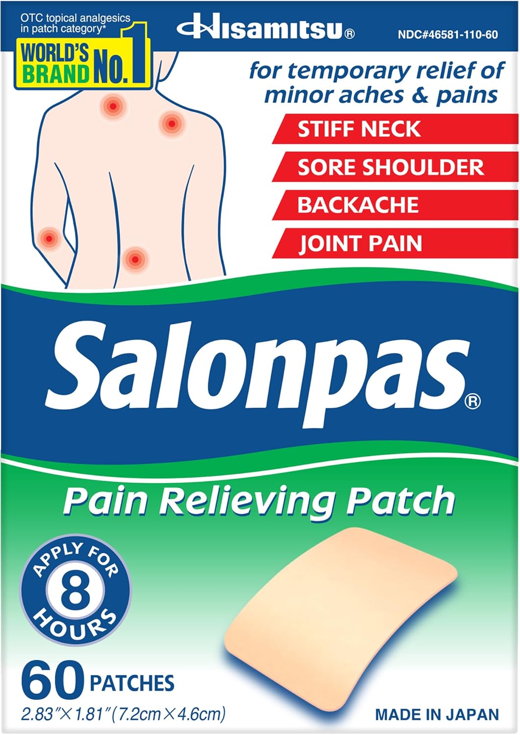 Detalle de Salonpas Pain Relief Patch, 60 Count