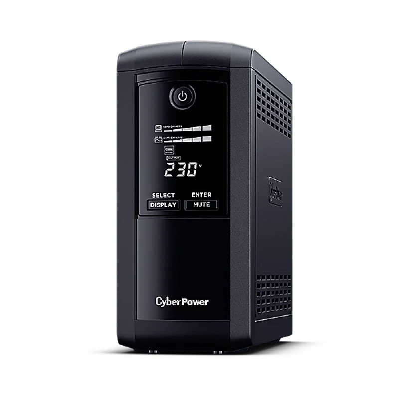 Detalle de CyberPower VP700ELCD: SAI/UPS de 700VA para oficina y hogar con AVR y LCD