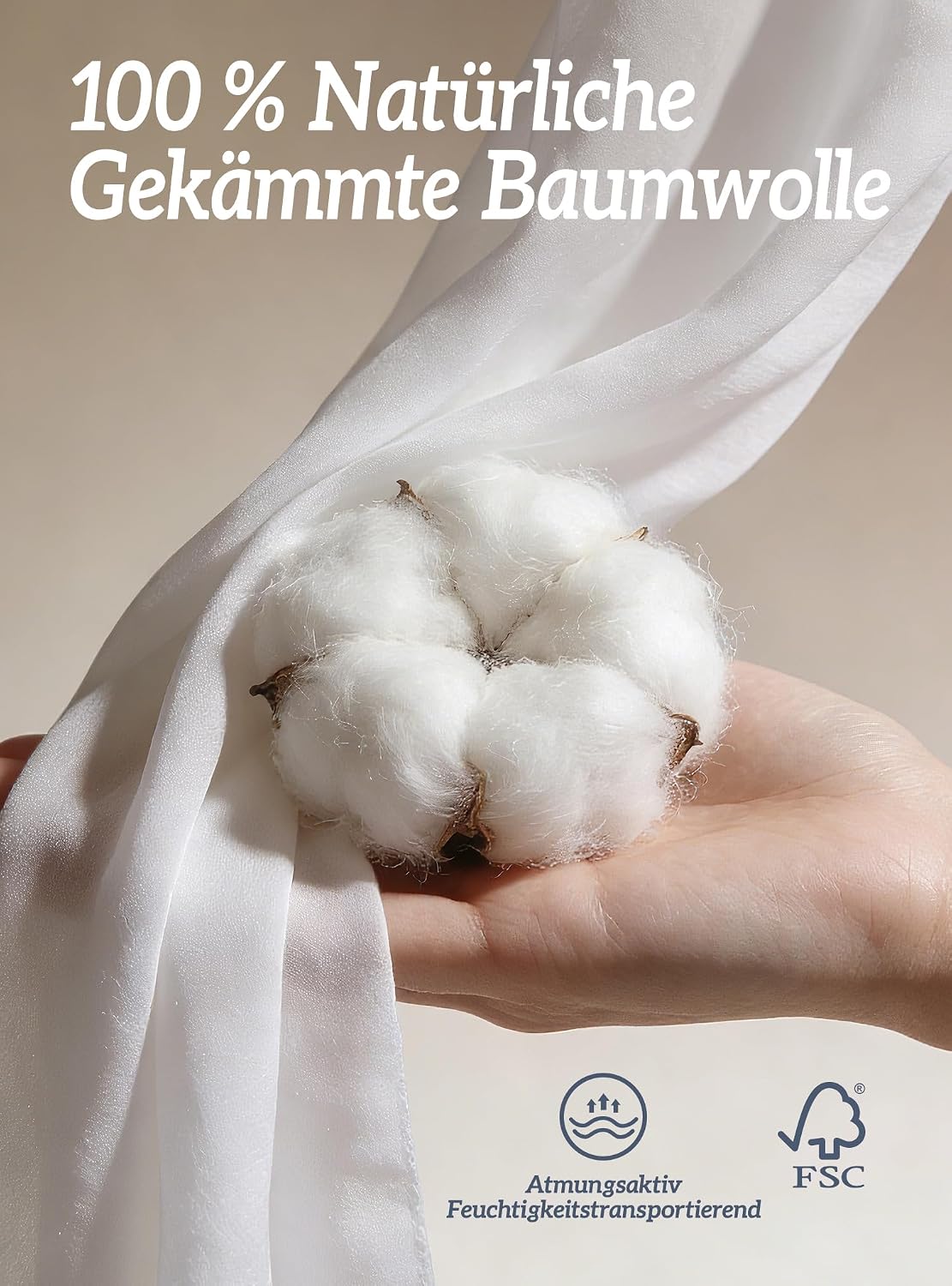 Detalle 2 de DAVID ARCHY Herren Schlafanzug lang aus Baumwolle – Pyjama mit Taschen, Kordelzug und V-Ausschnitt
