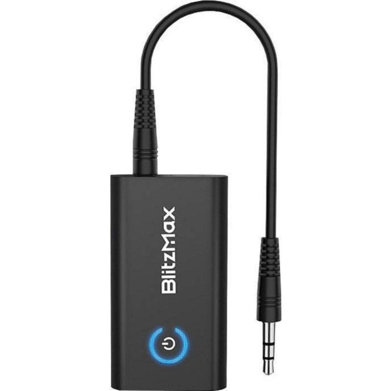 Detalle 2 de Transmisor Blitzwolf BlitzMax BT05 BT 5.2 aptX — funcionalidad dual TX/RX con microSD para coche y estantería
