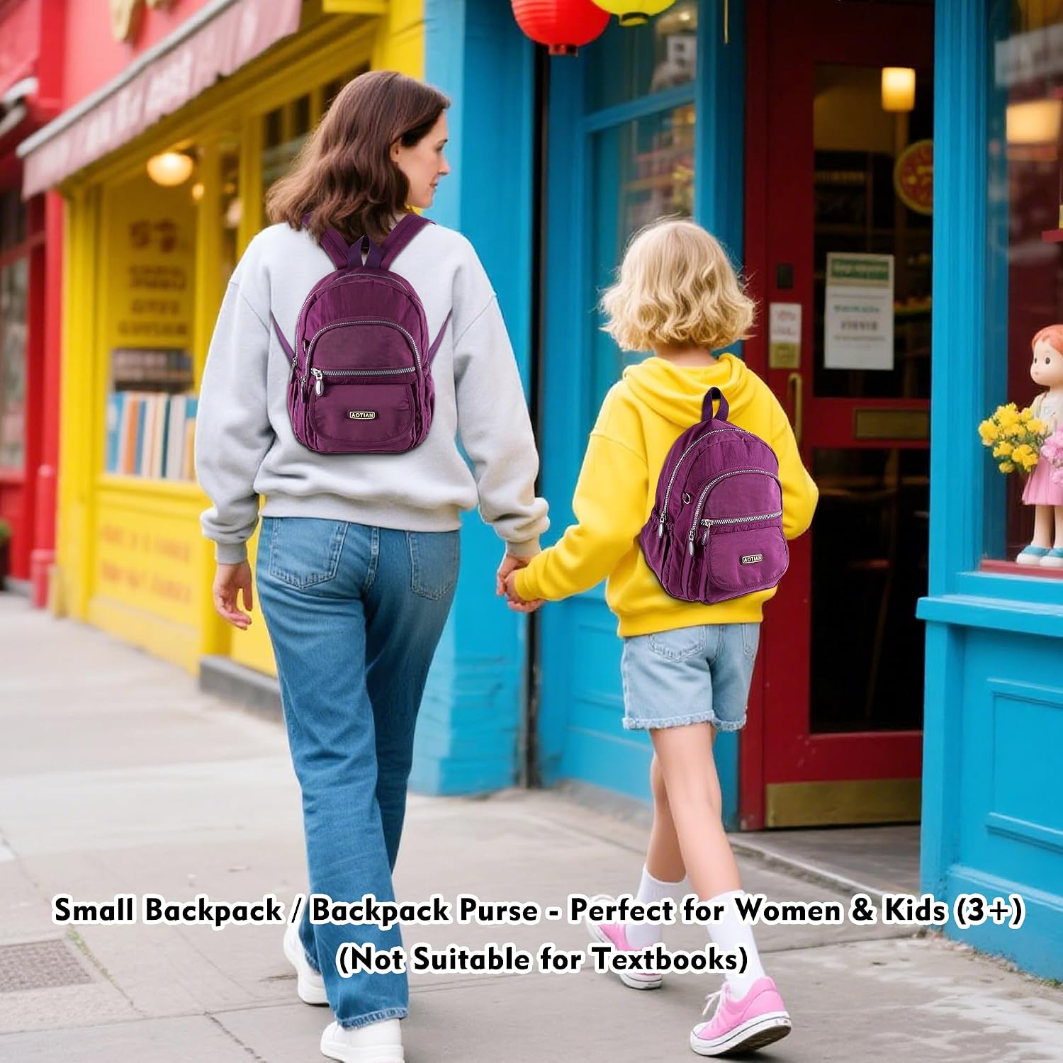 Detalle de AOTIAN Nylon Lightweight Sturdy Little Casual Backpack 7 L
