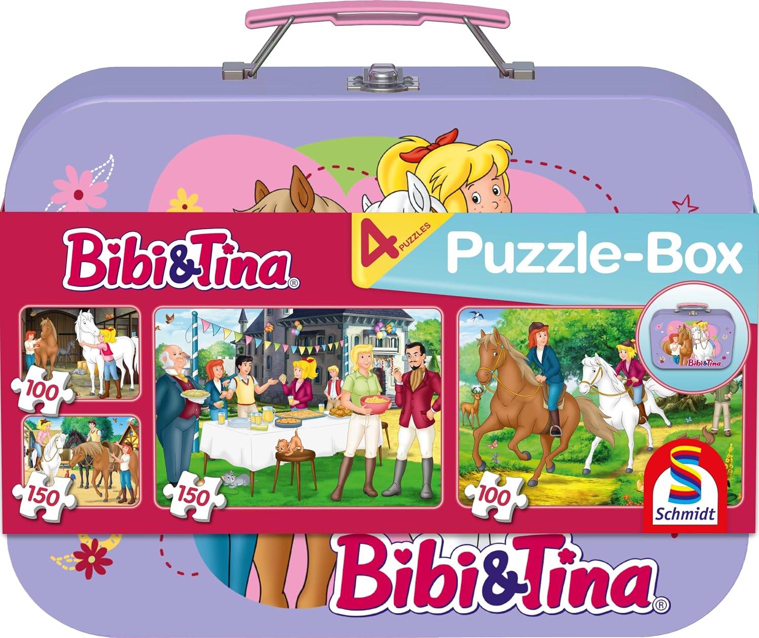 Detalle de Schmidt Spiele 55609 Bibi und Tina Puzzle 2x100/2x150