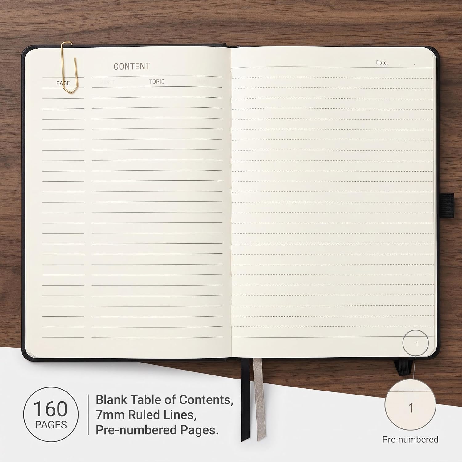 Detalle 2 de AHGXG A5 Lined Journal Notebook, 120 GSM Paper, Faux Leather Cover
