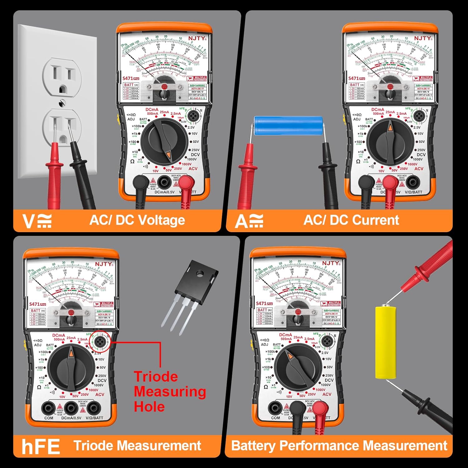 Thumbnail 3 de NJTY S471 Analog Pointer Multimeter