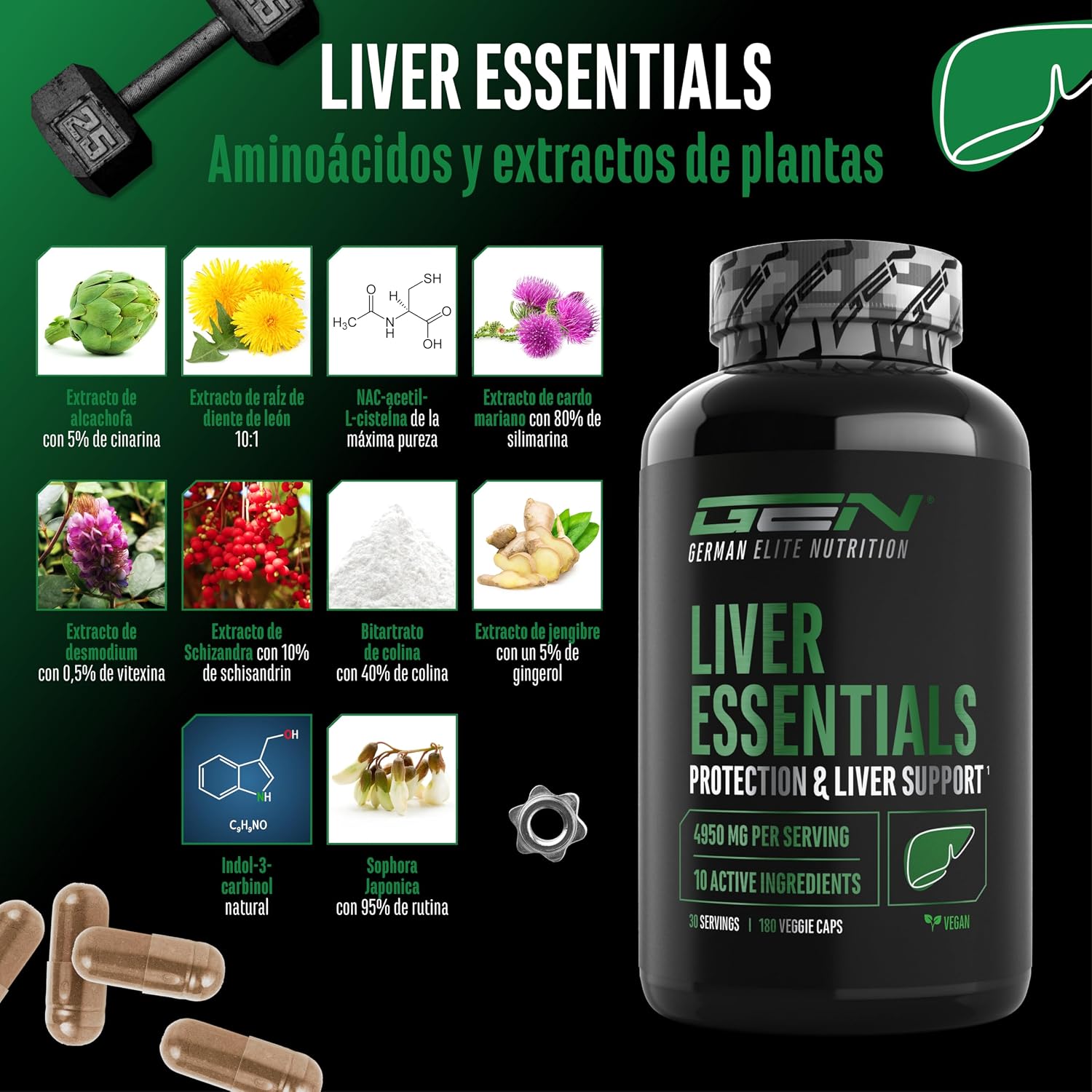 Thumbnail 3 de Liver Essentials complejo hepático 180 cápsulas