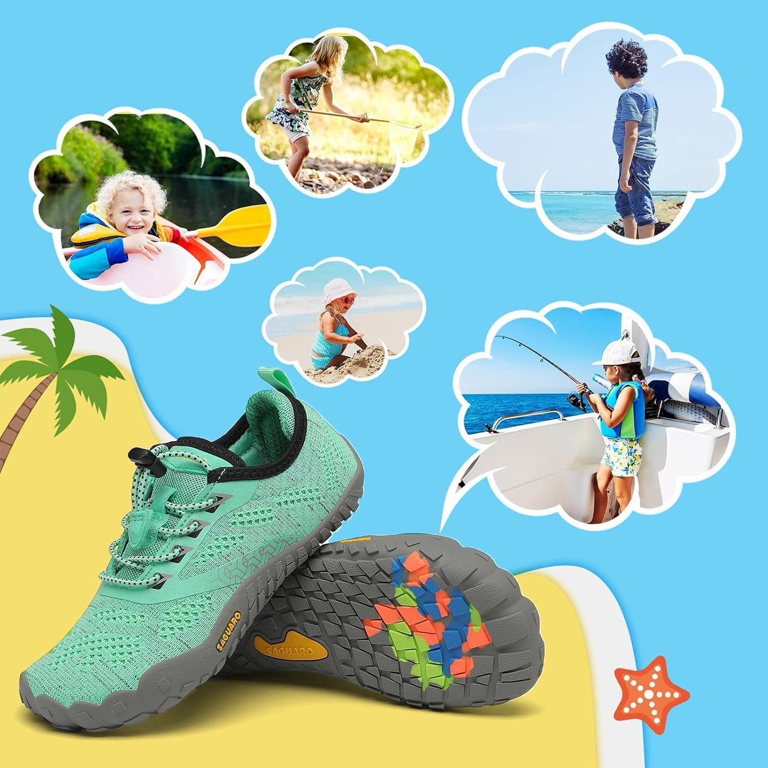 Thumbnail 6 de Saguaro Trailschuhe für Kinder – atmungsaktive, rutschfeste Barfuß-Sportschuhe für Mädchen und Jungen