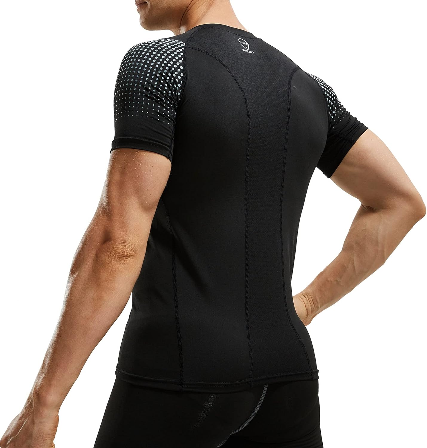 Thumbnail 2 de AMZSPORT Herren Kompressionsshirt Kurzarm – Maglietta sportiva a compressione per allenamenti intensi