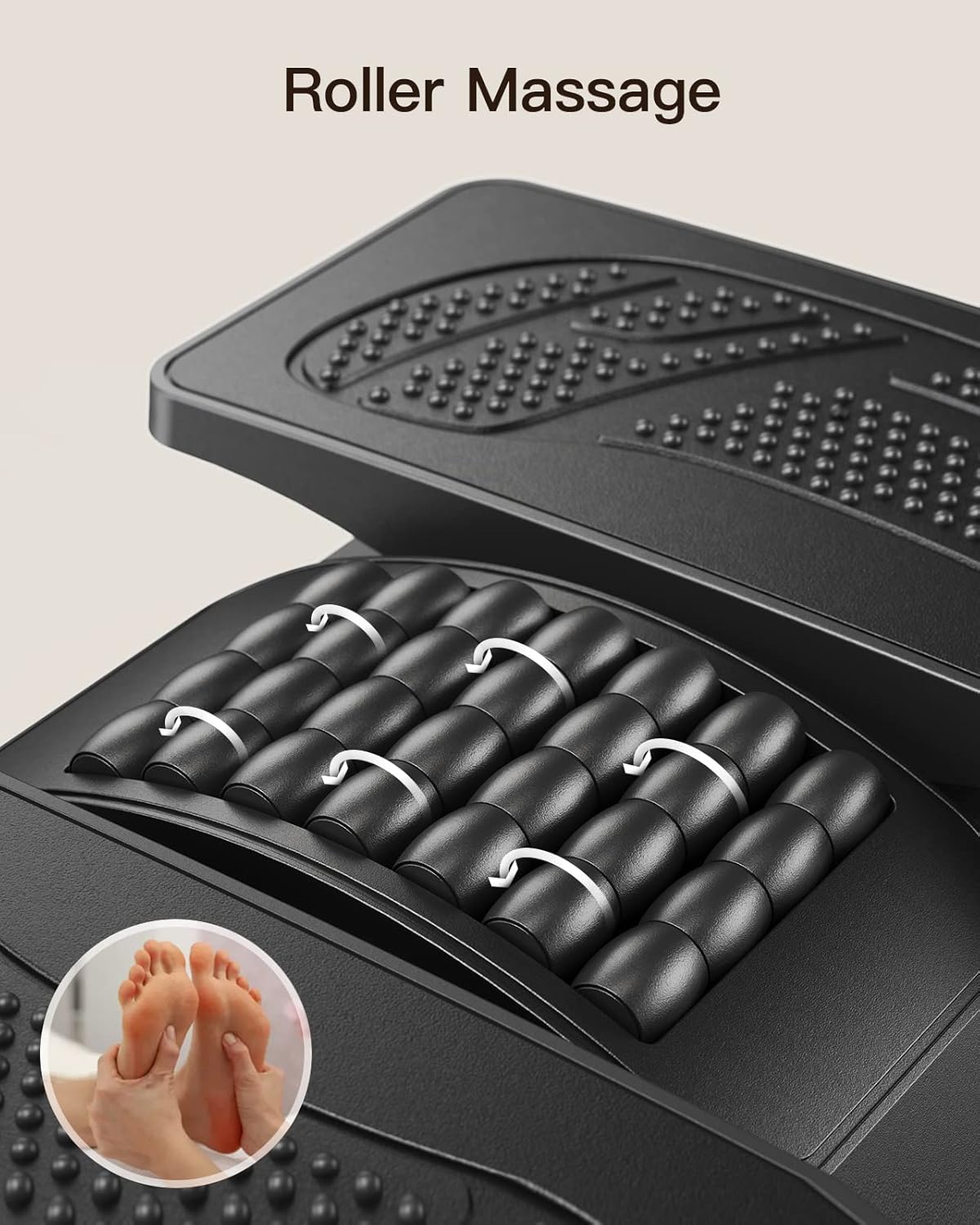Thumbnail 2 de HUANUO Ergonomic Foot Rest Under Desk: 3 Height Settings, 20° Tilt, Massage Texture