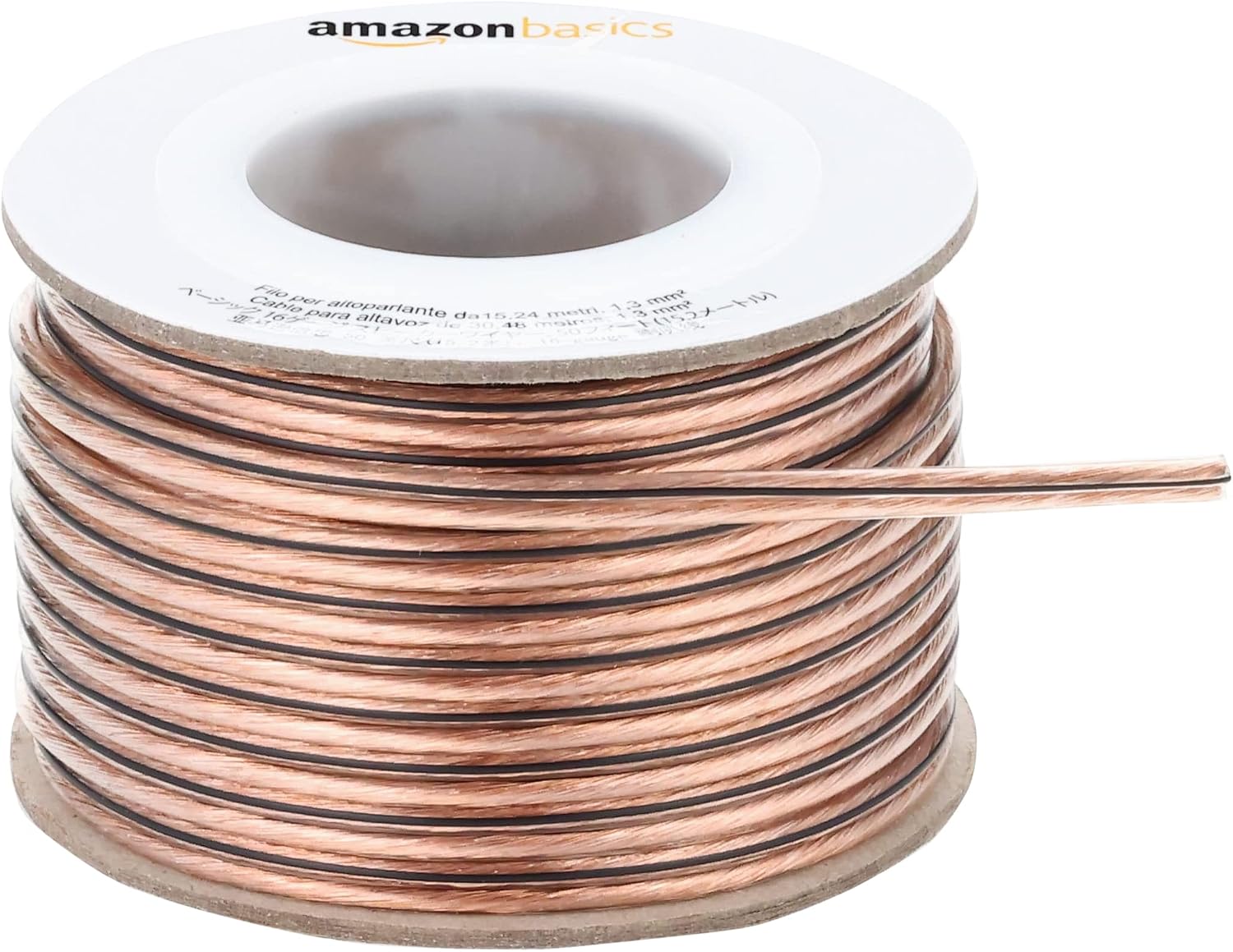 Thumbnail 3 de Amazon Basics Câble d'enceinte calibre 16, 15,24 m – Transparent