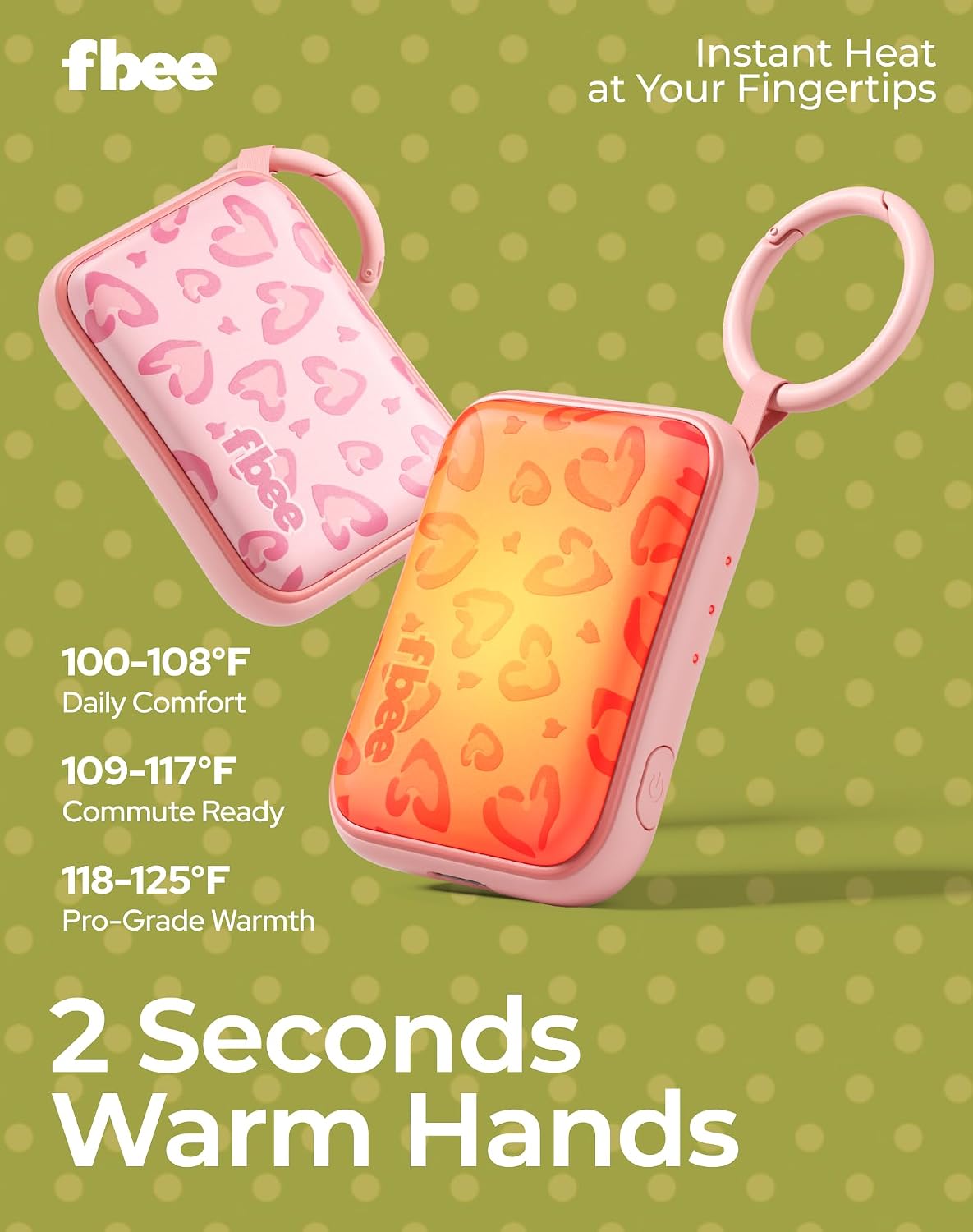 Thumbnail 2 de Fbee N6 Rechargeable Hand Warmers, 2-Pack with 3 Heat Levels