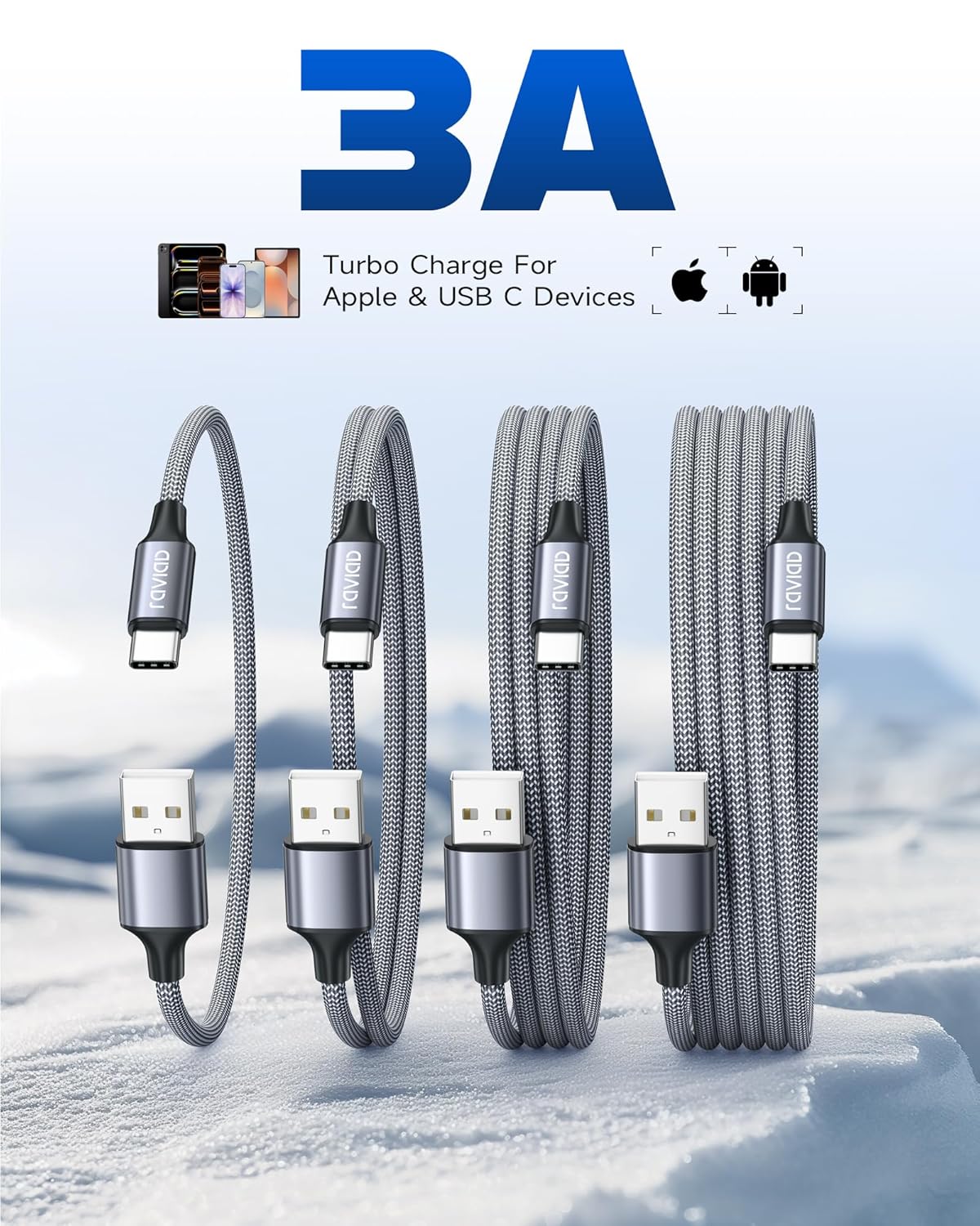 Thumbnail 1 de RAVIAD USB C Kabel 4er Pack 0,5–3 m