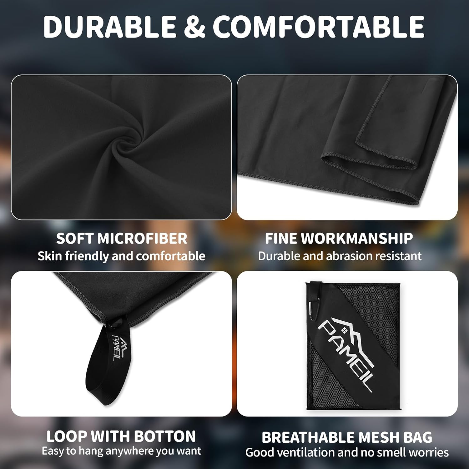 Thumbnail 4 de Pameil Microfibre Towel 3‑Set 160 x 80cm