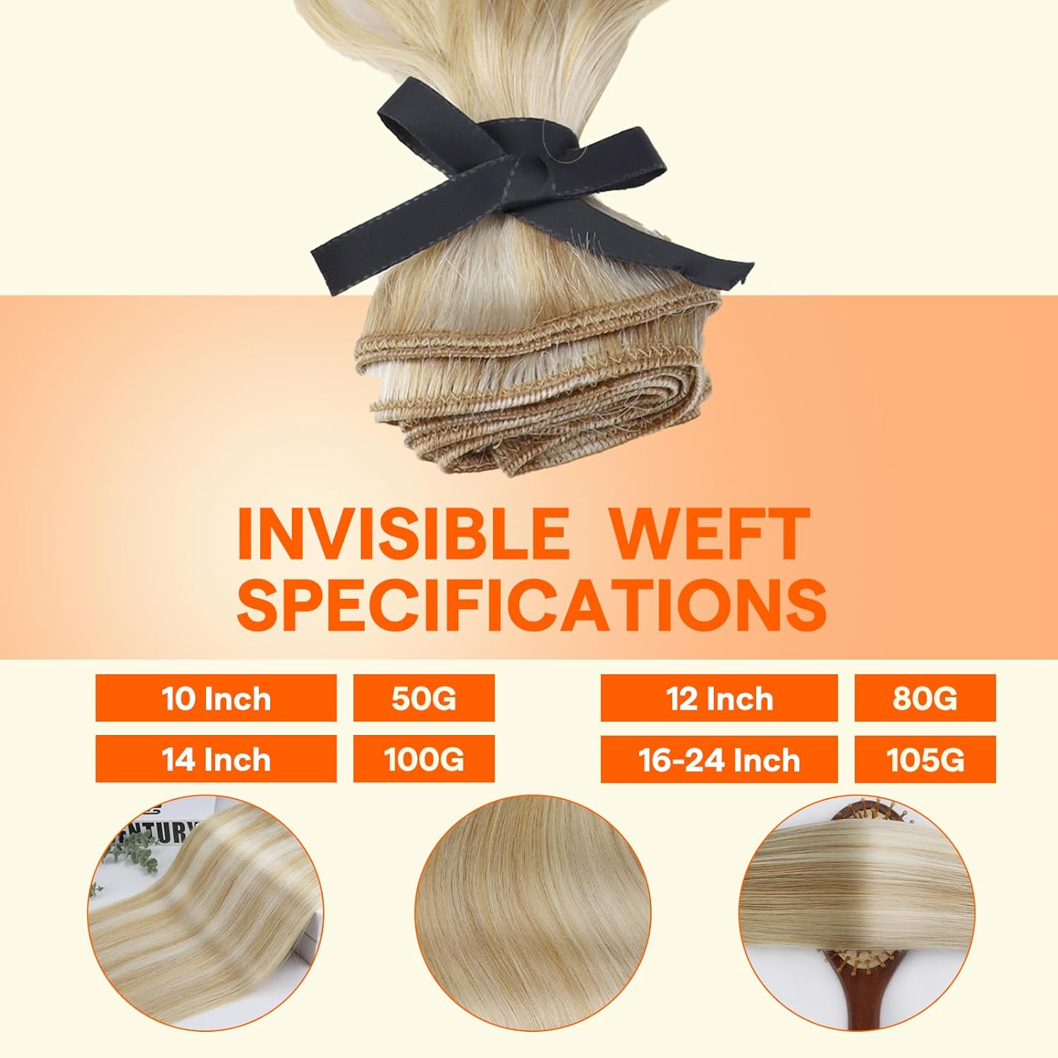 Thumbnail 2 de Full Shine 20 Inch Blonde Hair Extensions (Real Human Hair Weft) – Dirty Blonde Mix Platinum Blonde