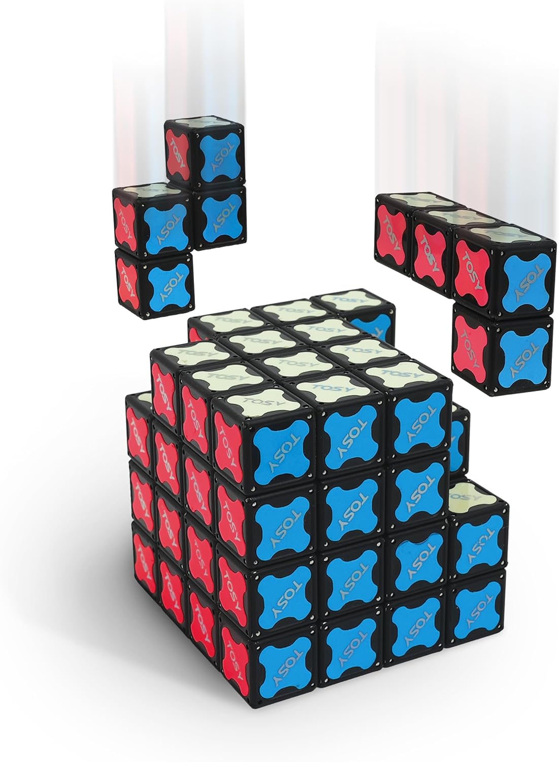 Detalle de TOSY Magnet Cube 4x4 – 560 Magnete, 70 Bausteine, 8-in-1: Puzzlewürfel, Fidget-Spinner, Infinity Cube und mehr