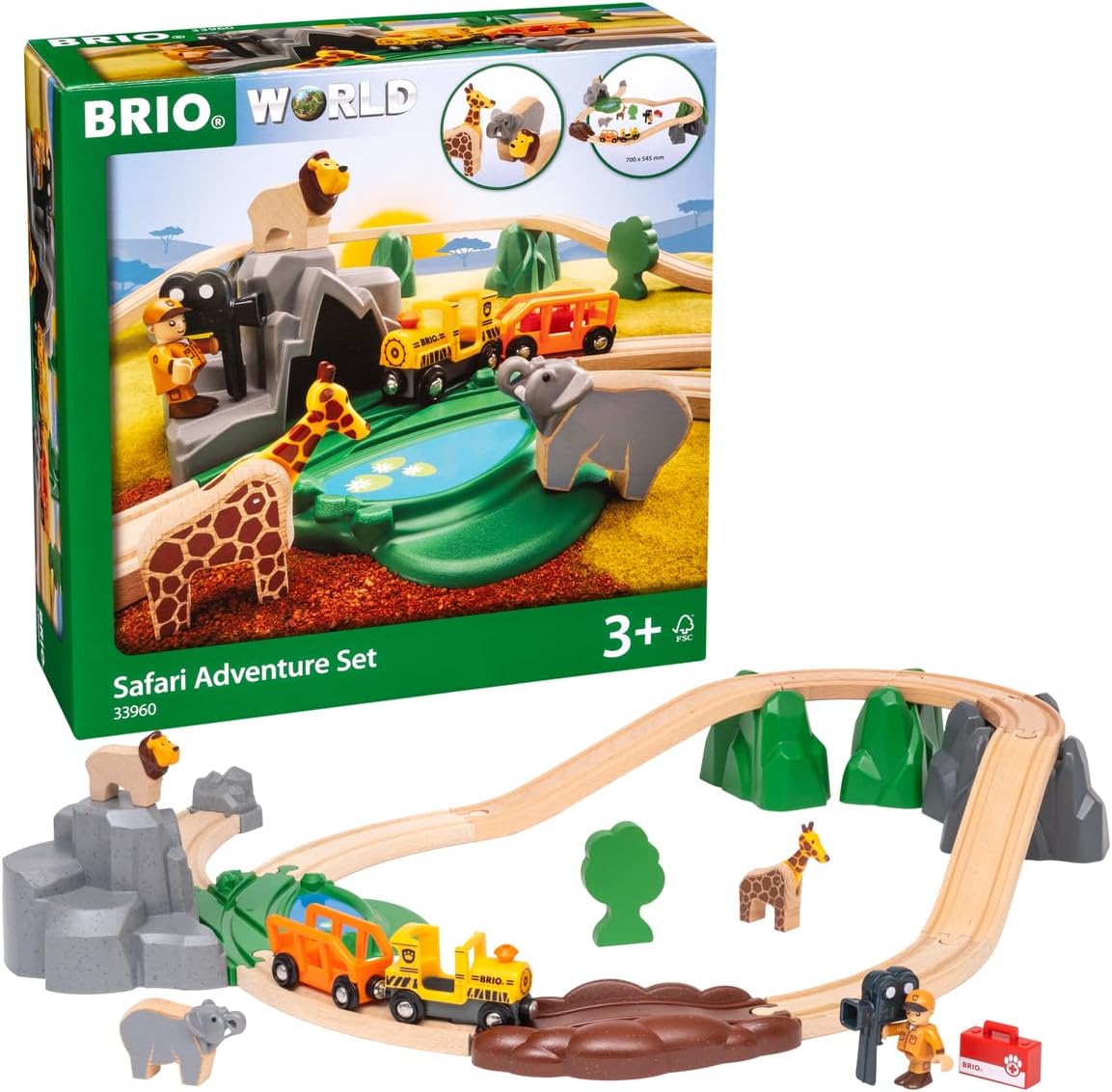 BRIO World Safari 3+ anni set trenino