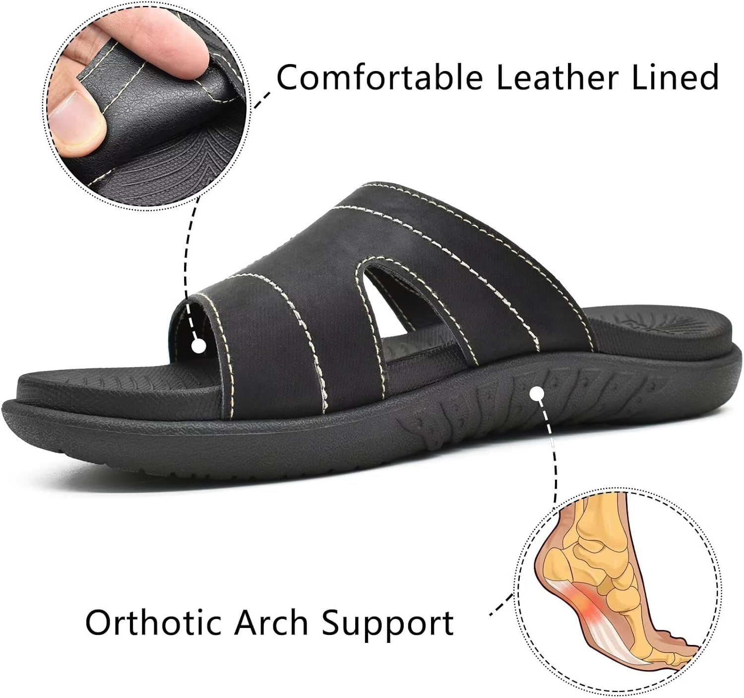 Thumbnail 3 de KuaiLu Womens Orthotic Slides with Arch Support — Lightweight Athletic Yoga Mat Sandals