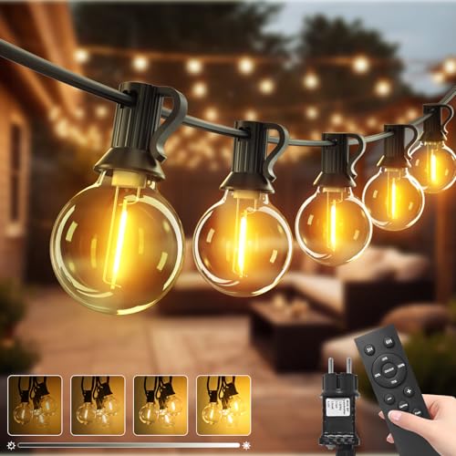 Detalle de Guirlande lumineuse extérieure btfarm 10M avec télécommande – Blanc chaud