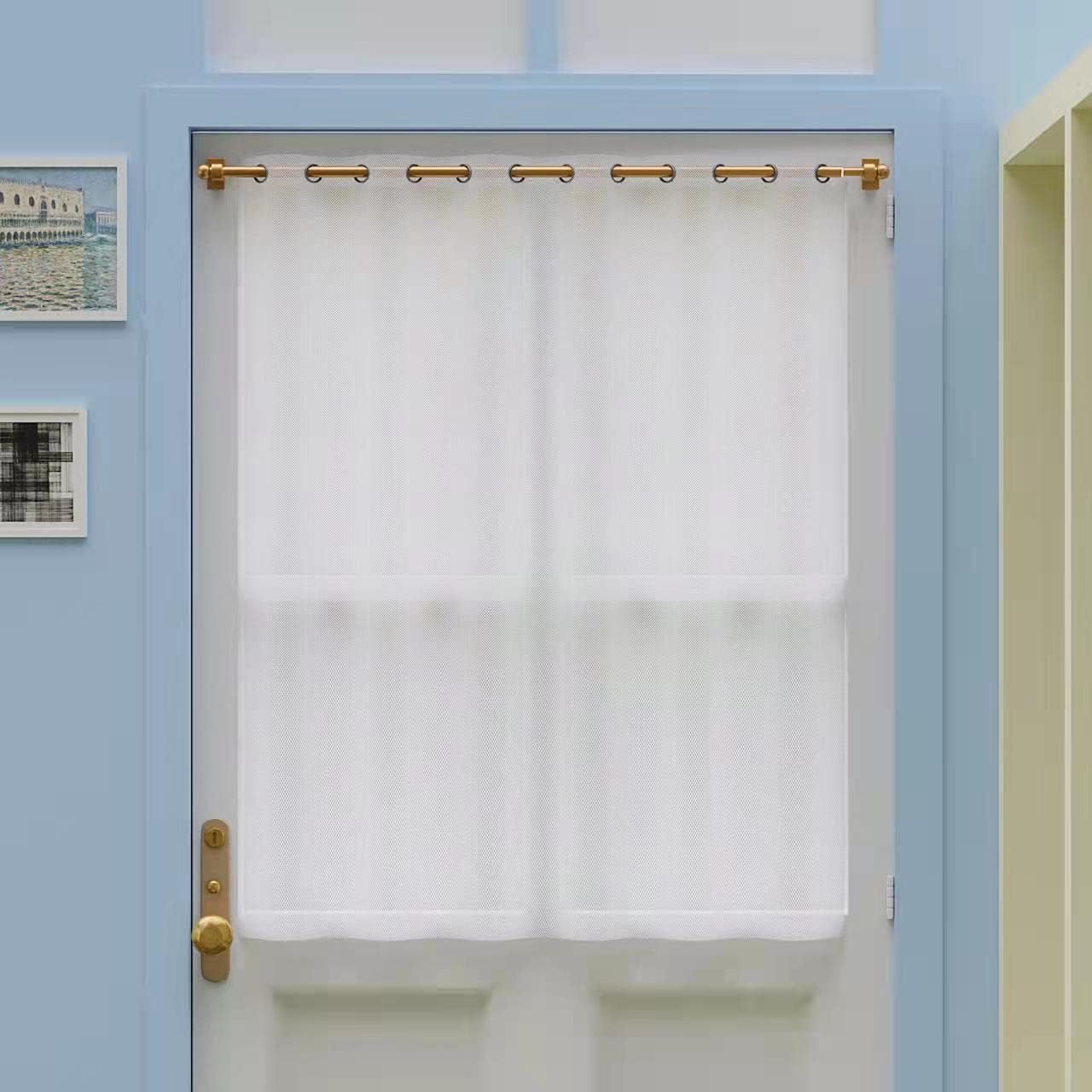 Detalle de Coquilles Magnetic Curtain Rods, 9–16 Inches
