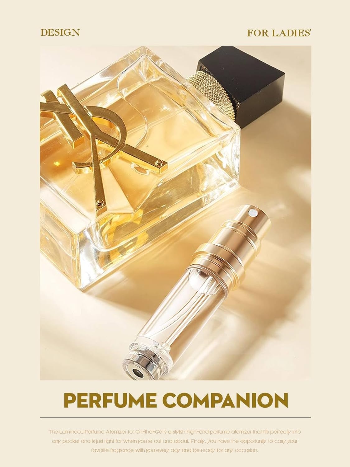 Thumbnail 5 de Lammcou vaporisateur de parfum de voyage rechargeable 10 ml (flacon en verre, buse aluminium, anti-fuite) – Bleu