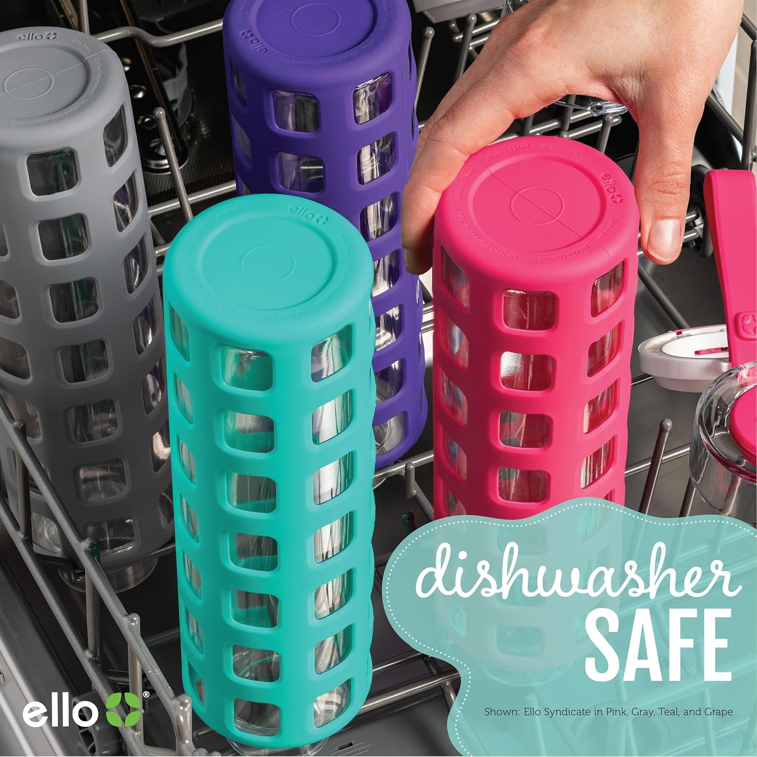 Detalle 1 de Ello Syndicate 20oz glass water bottle