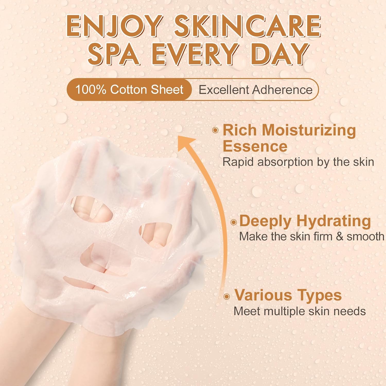 Detalle de KONEUK 60 Pack Collagen Face Masks for Women