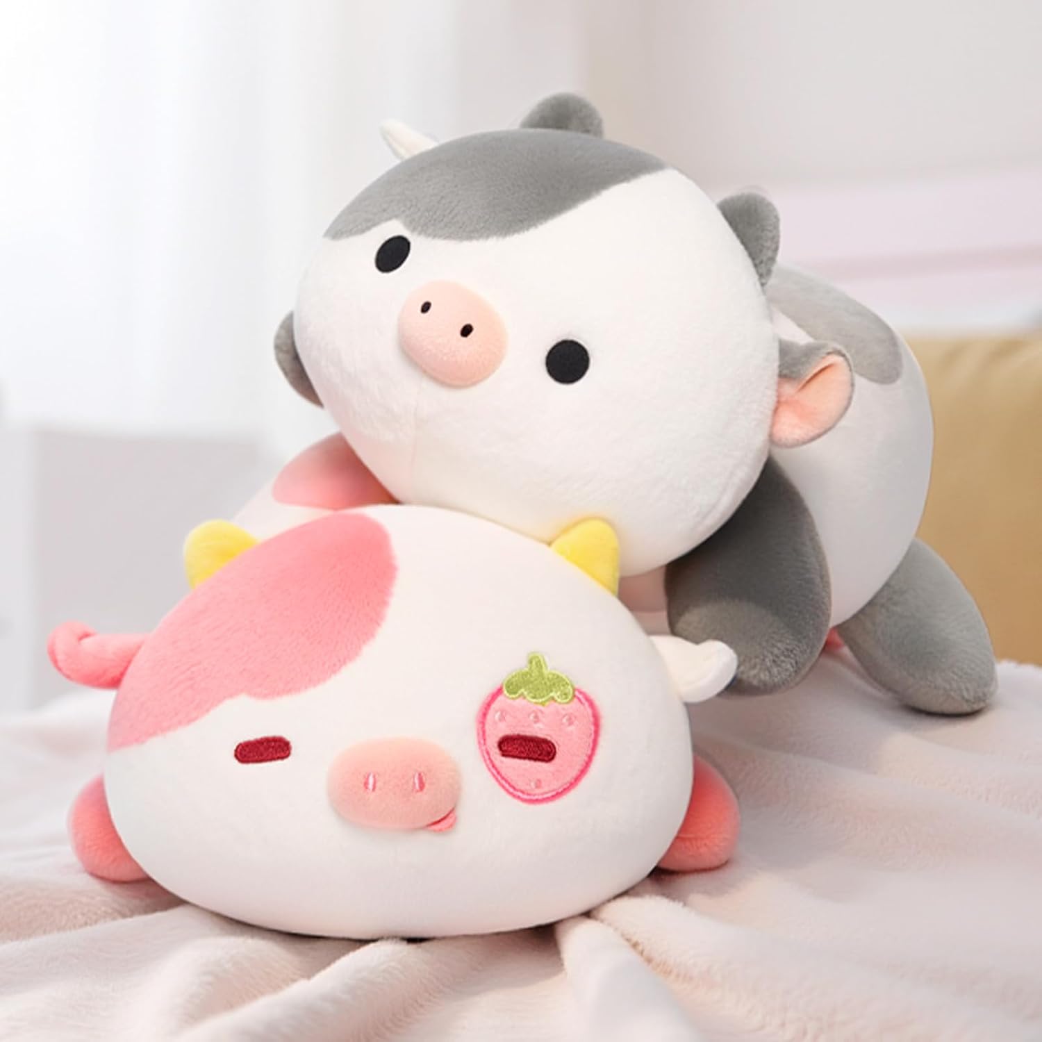 Detalle de Mewaii Peluche Mucca Fragola 33 cm