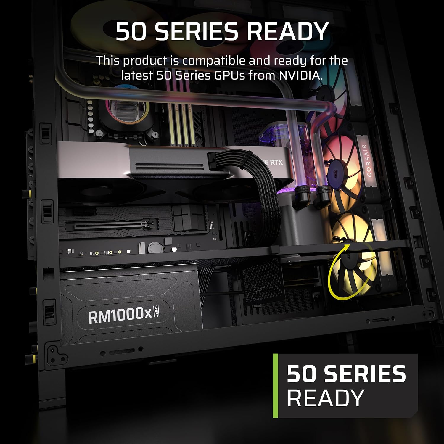 Detalle de CORSAIR RM1000x SHIFT (2025) Fully Modular ATX Power Supply