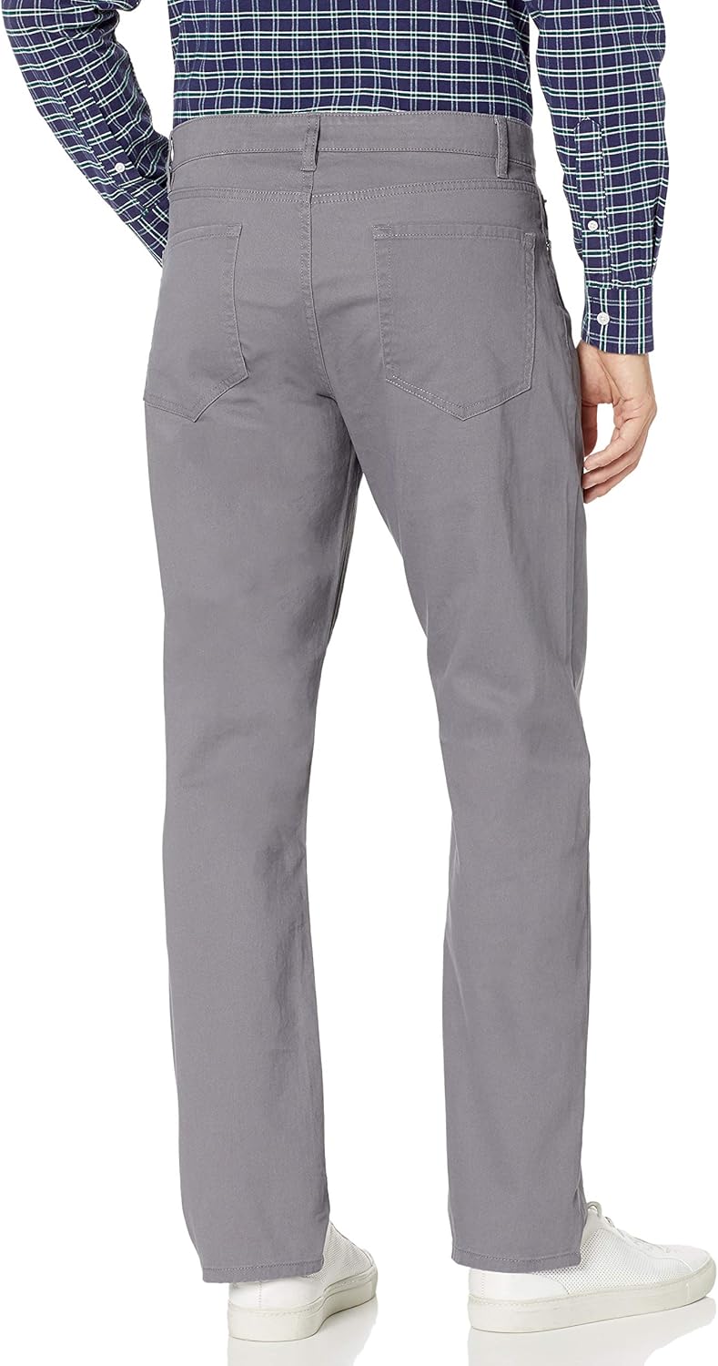 Thumbnail 1 de Amazon Essentials men’s Relaxed-Fit 5-pocket stretch twill trousers, dark grey (36W / 29L)