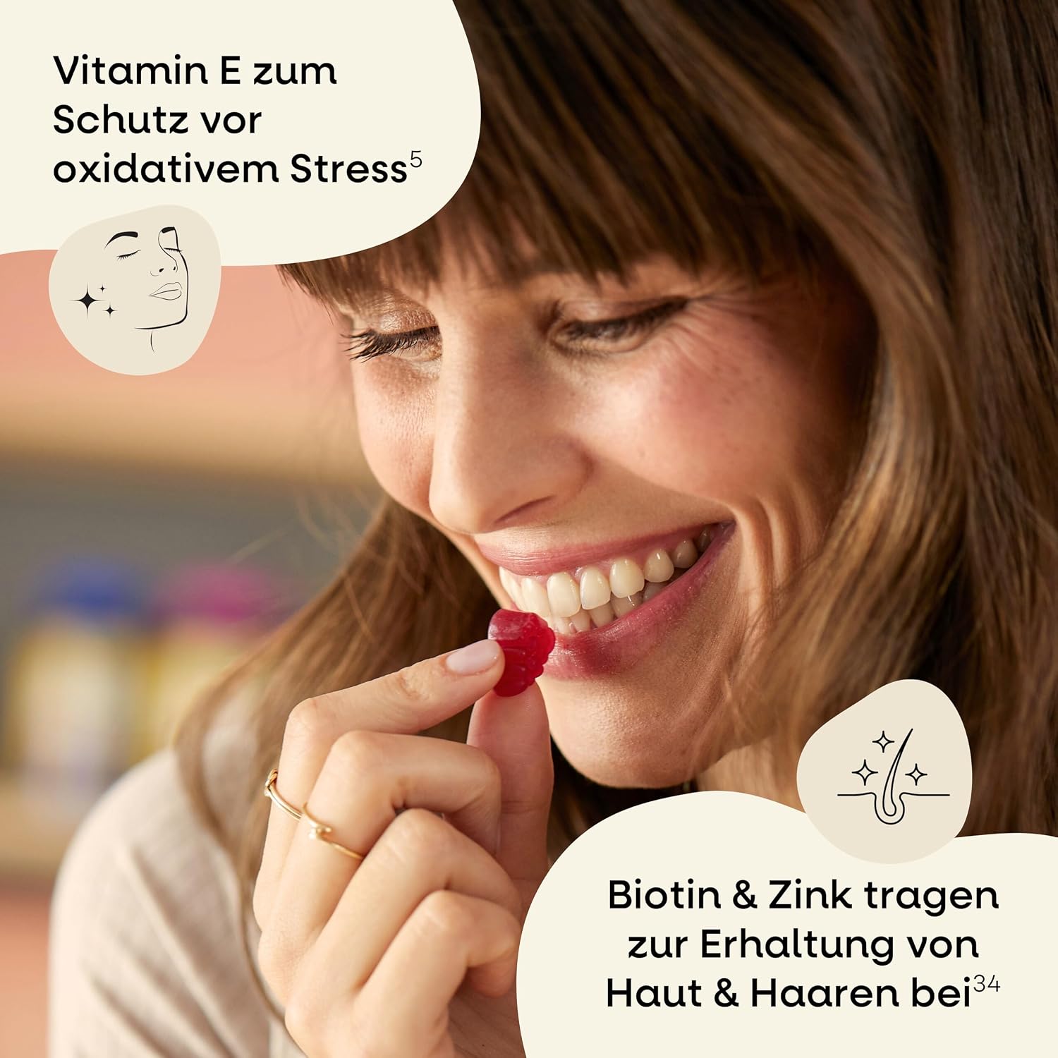 Detalle 2 de Multivitamin Gummibärchen 60 Stk für Frauen 🍬