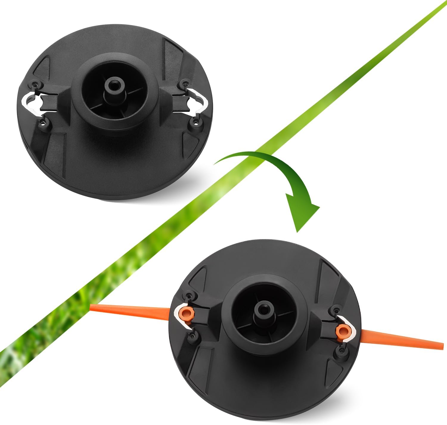 Detalle 2 de Upgrade Doppelklinge Messerteller als Ersatz für Gardena (kompatibel mit 9876, 9878, 14700, 14701) – inkl. 20 Klingen