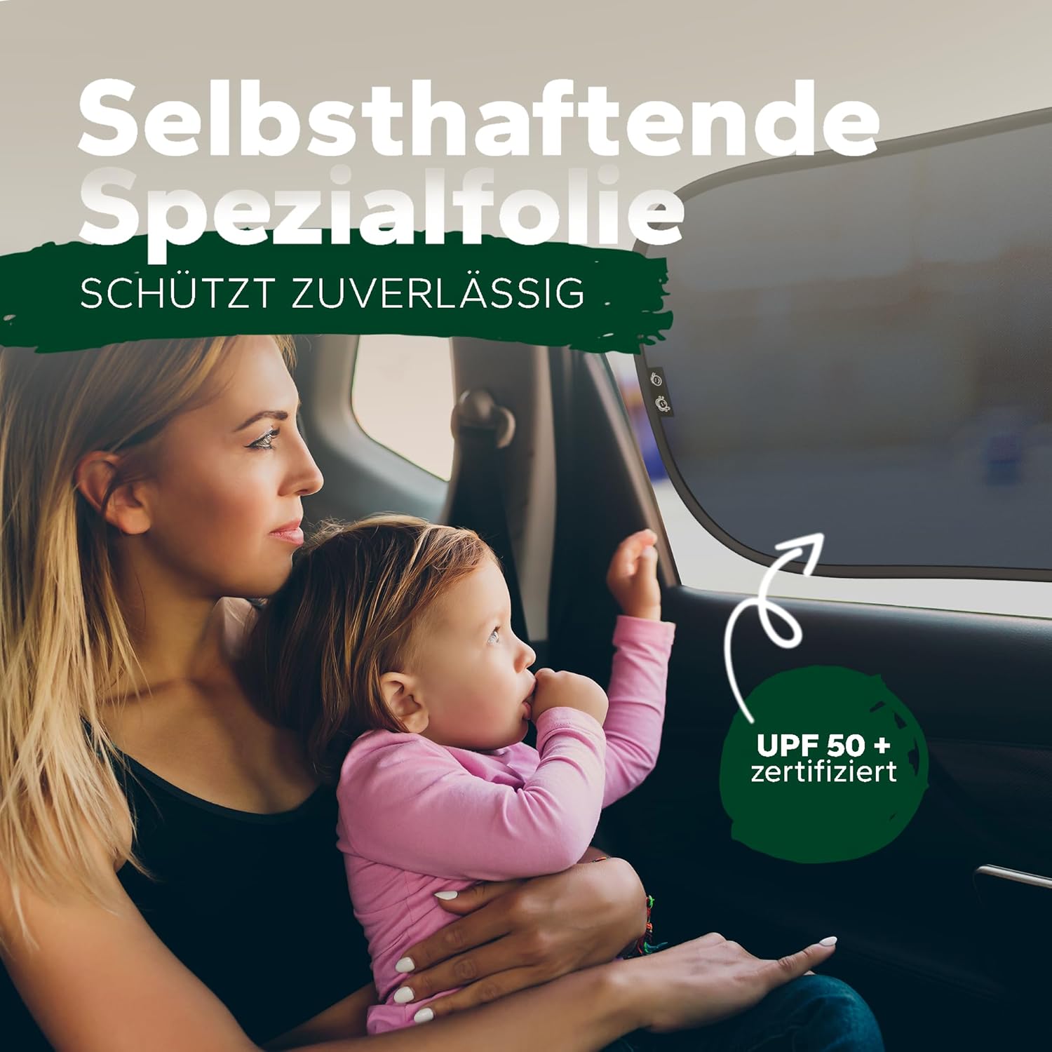 Detalle de Sonnenschutz Auto Baby UPF50+ 44 x 36 cm
