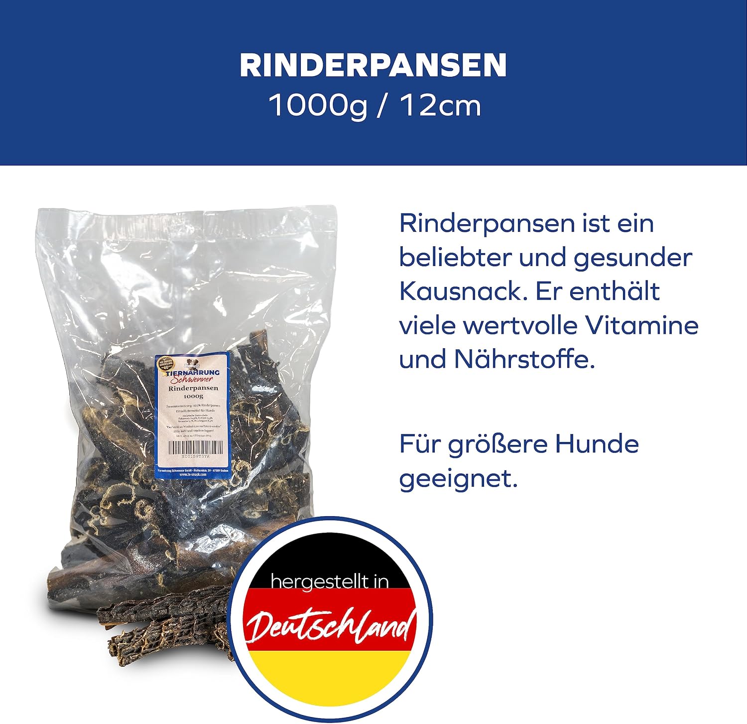 Detalle de Tiernahrung Schwenner Rinderpansen 1000 g