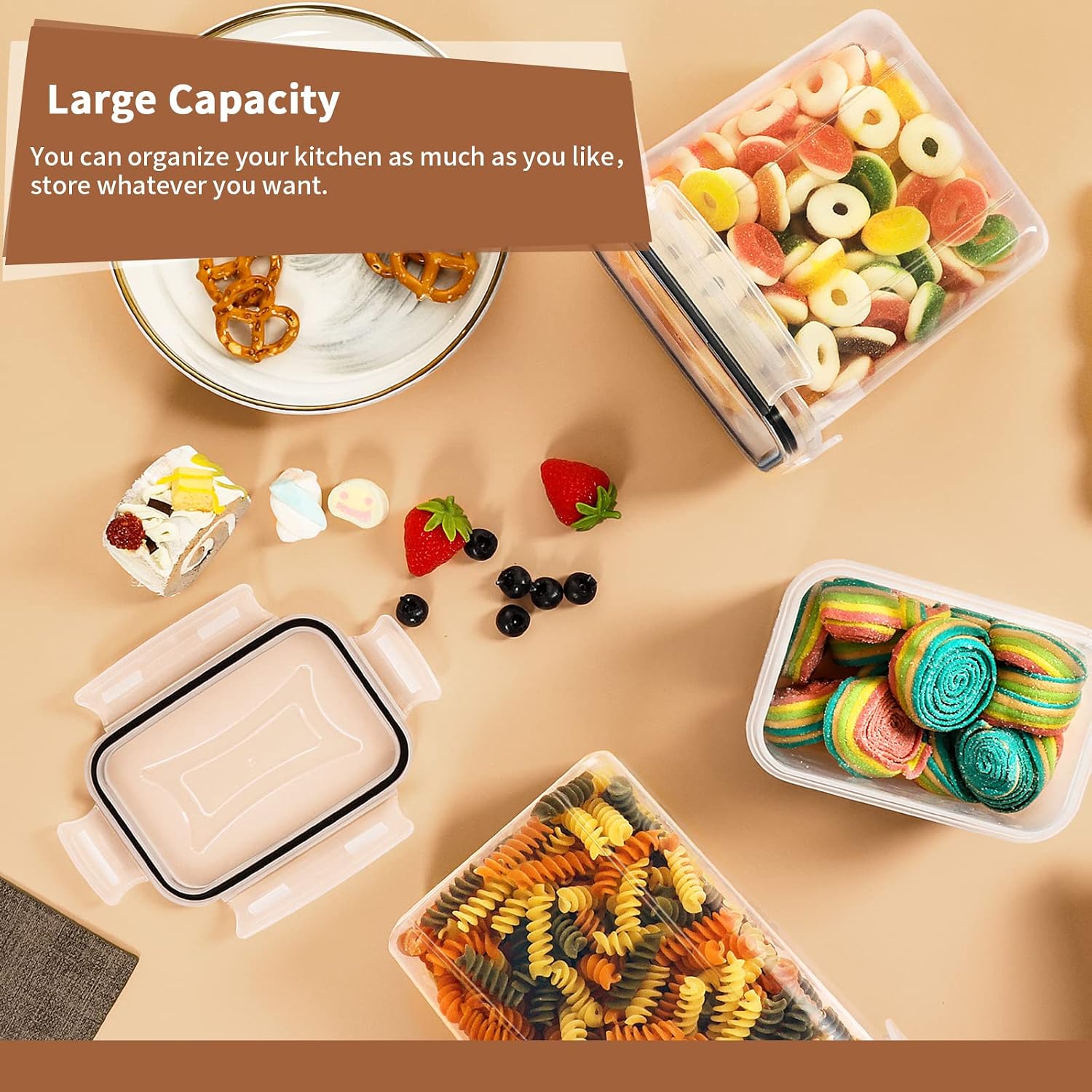 Detalle 2 de PRAKI food storage containers, BPA-free plastic