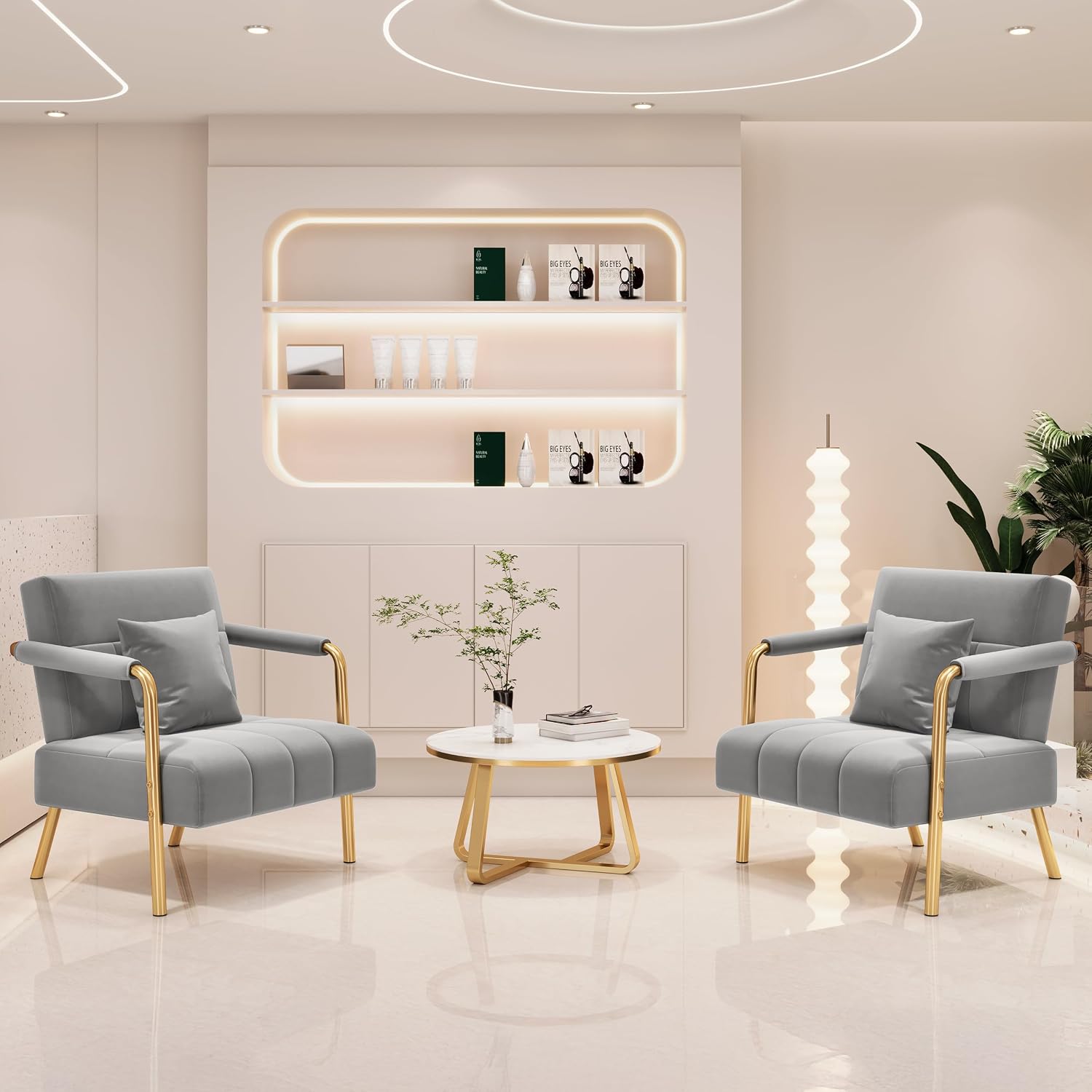 Detalle 2 de Yaheetech Divano Imbottito con Braccioli 75,5×72,5 cm