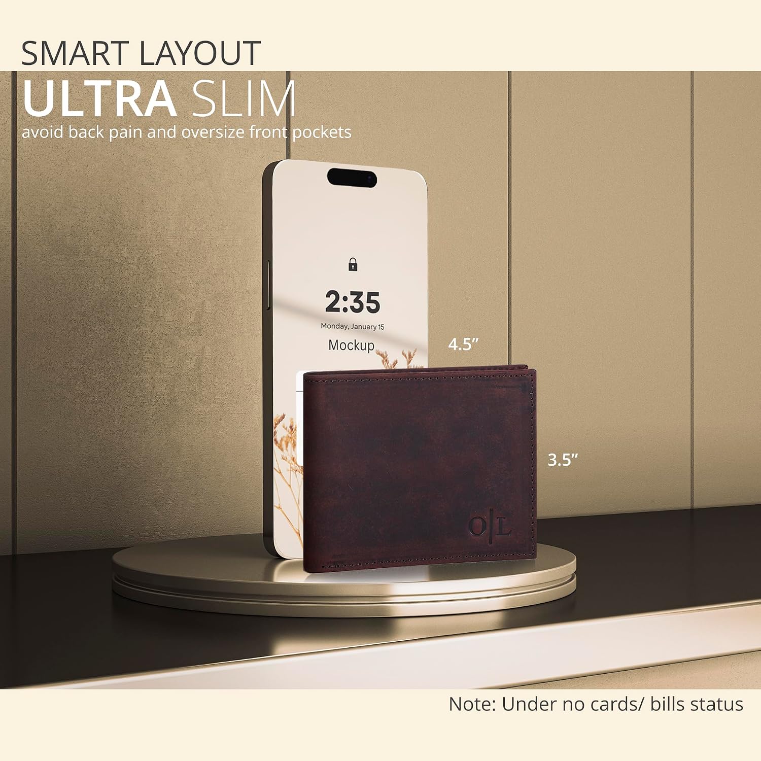 Thumbnail 2 de Oak Leathers Slim Leather Wallet 6‑Card