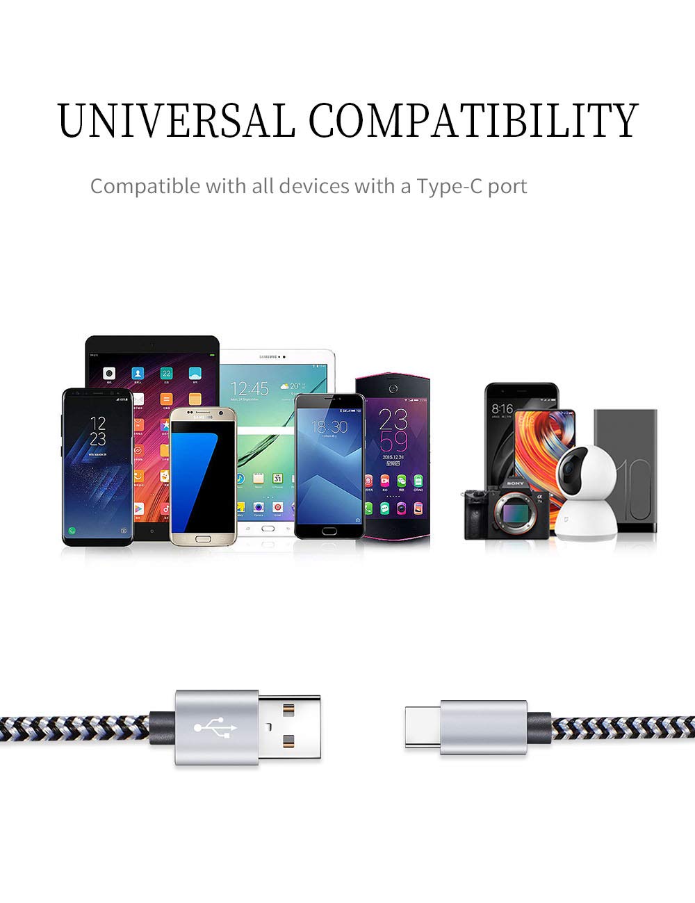 Thumbnail 6 de Teeind Tpc001 USB C Cable 6ft