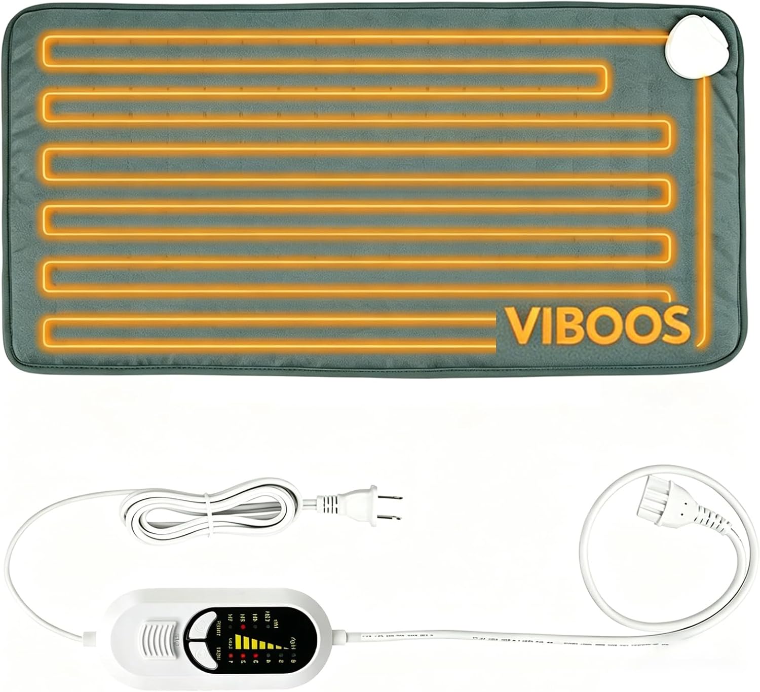 Thumbnail 3 de Electric Heating Pad with 6 Heat Settings and Auto Shut Off (24" x 12") in Dark Gray