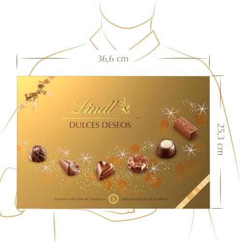 Detalle de Lindt Dulces Deseos: Caja de bombones surtidos 337 g