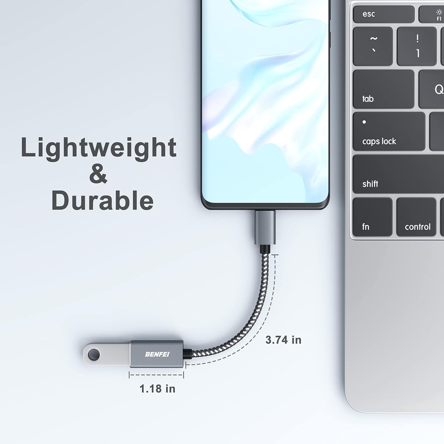 Detalle 1 de BENFEI Adattatore USB C 3.0 2 confezioni