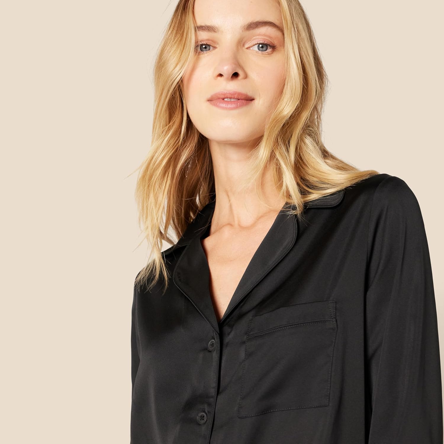 Thumbnail 2 de Amazon Essentials Damen Satin-Pyjamaset mit Hemd und Hose
