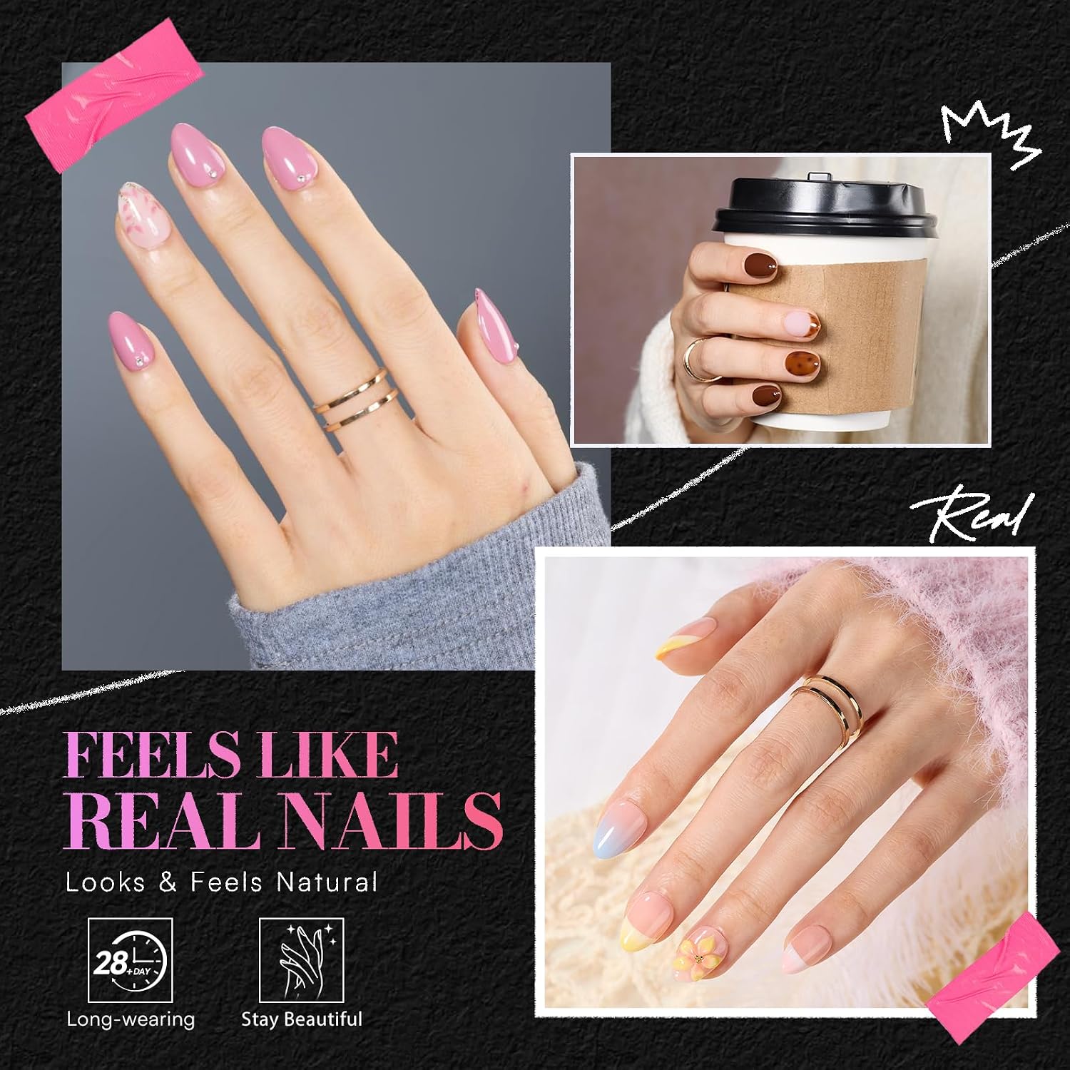 Detalle 2 de Makartt Almond Nail Tips, Extra Short