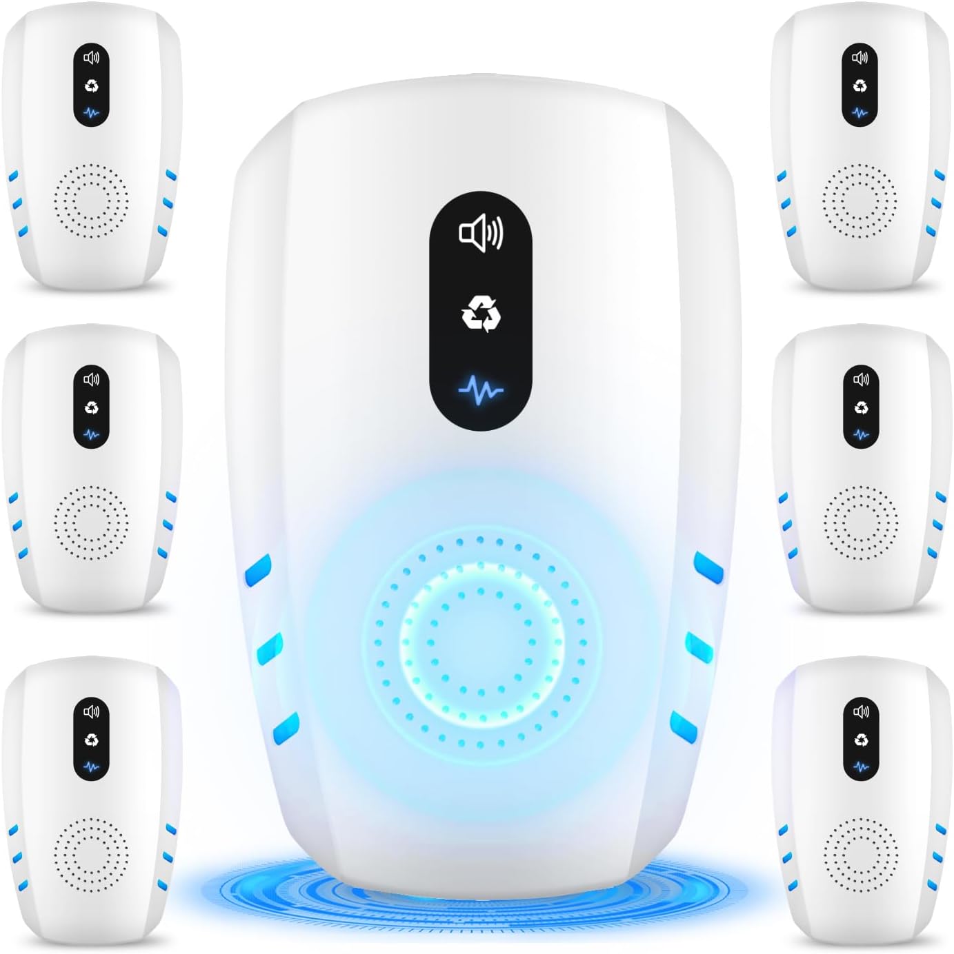 Detalle de 2026 Cvtayn Upgraded Ultrasonic Pest Repellent Indoor Plug-in — 6-Pack