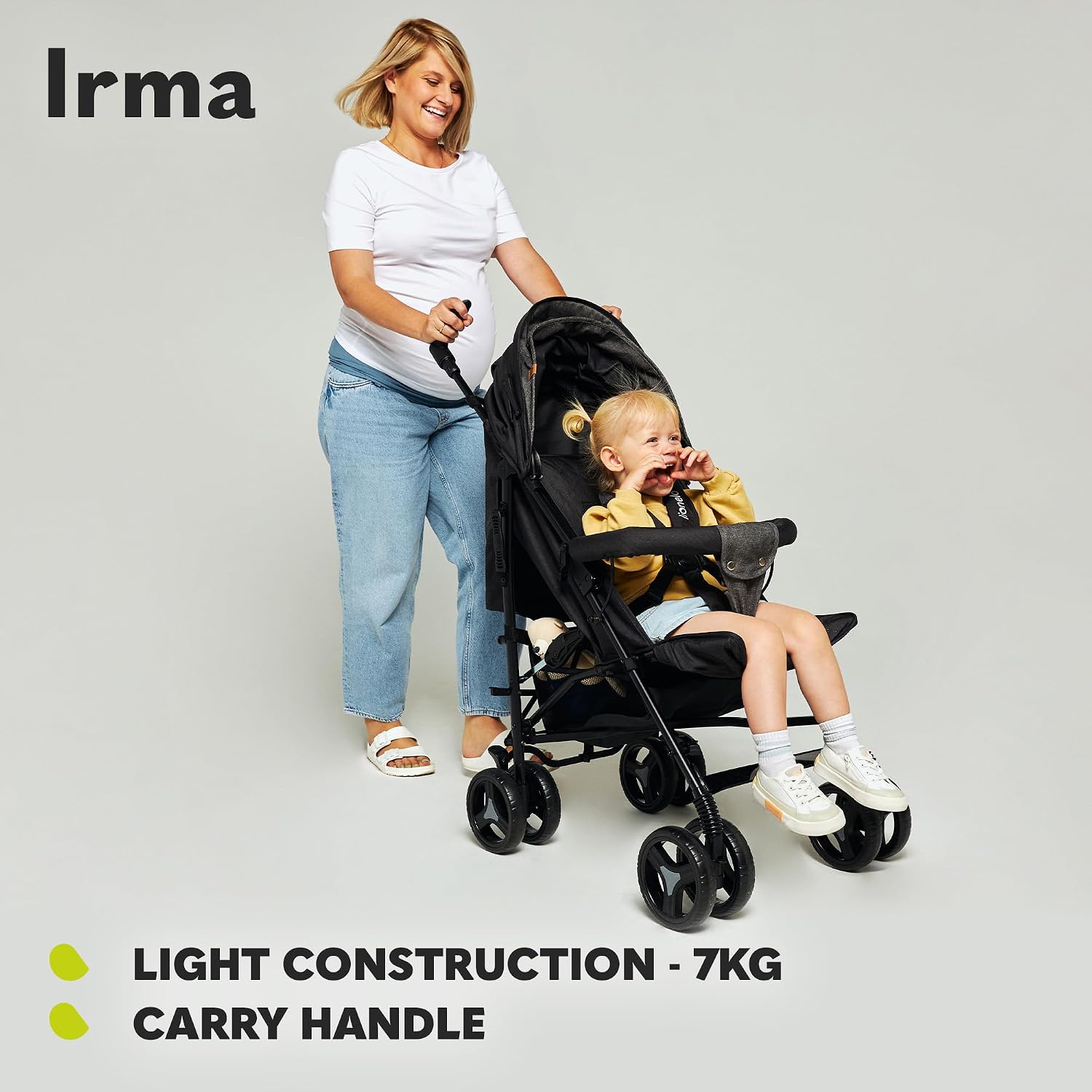 Thumbnail 6 de LIONELO IRMA Lightweight & Foldable Pram for Baby up to 3 Years: 360° Handles, Lie-Flat, and Mosquito Net