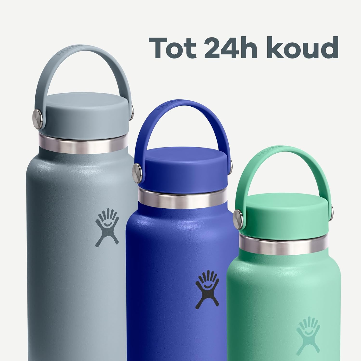 Detalle de Hydro Flask Wide Flex Cap drinkfles 1.182 ml, geïsoleerd en lekvrij, Harbor Blue