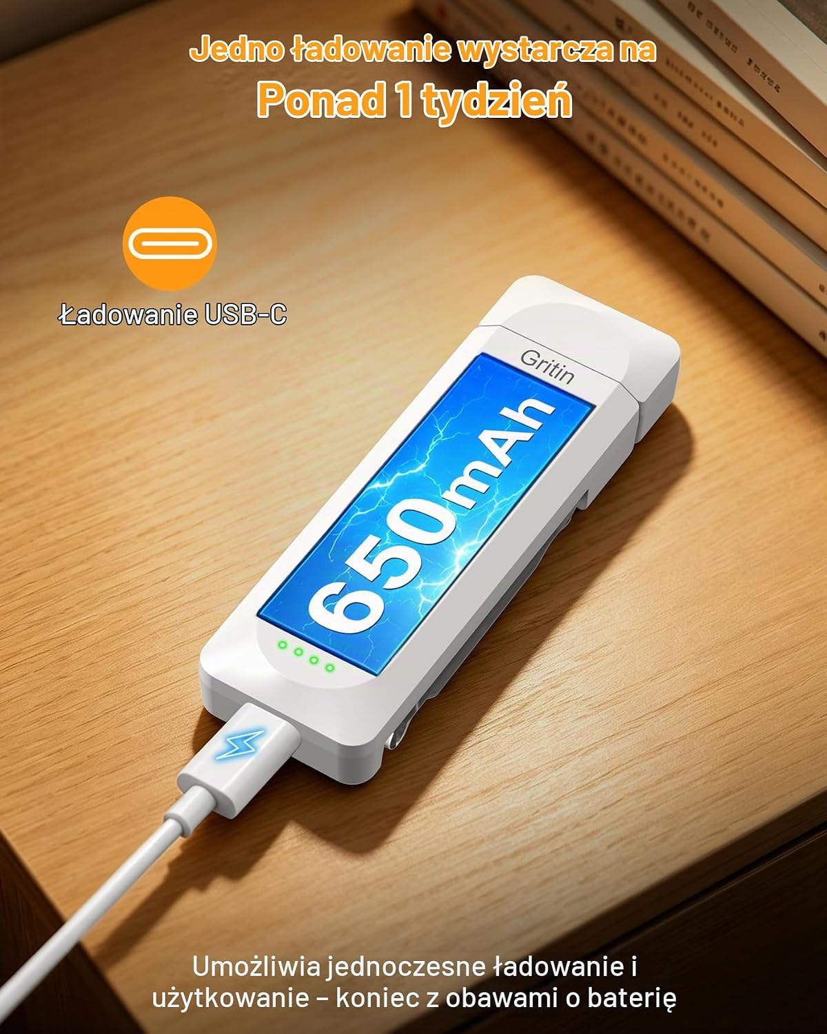 Thumbnail 6 de Gritin G1315 lampka do czytania, 14 pełnospektralnych LED, USB-C