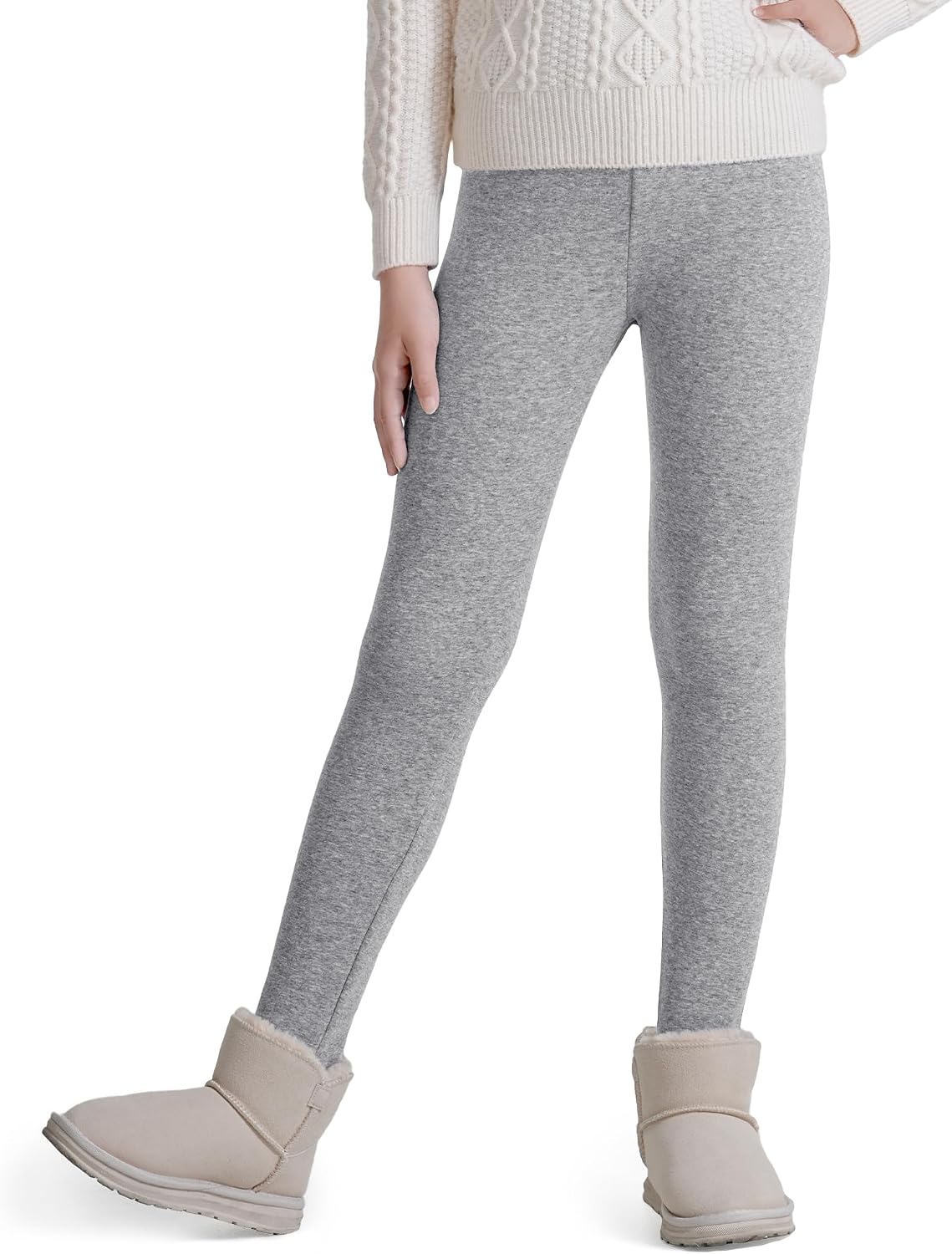 Detalle de KEREDA Girls’ Fleece-Lined Leggings, Ages 3–14