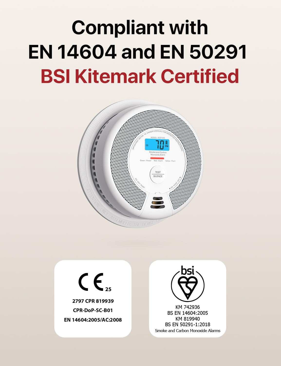 Thumbnail 1 de X-Sense SC07-WX Wi‑Fi smoke and CO alarm 2‑pack