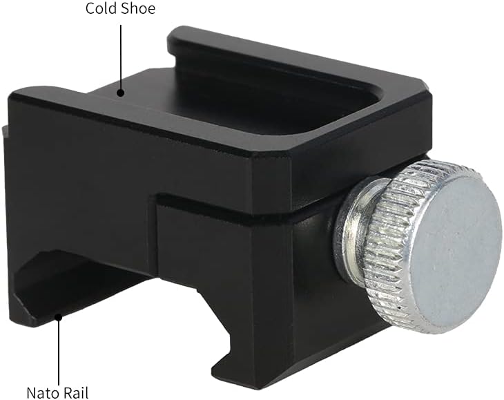 Detalle de NICEYRIG NATO Rail Clamp to Cold Shoe Mount Adapter with 1/4 Threads - 471